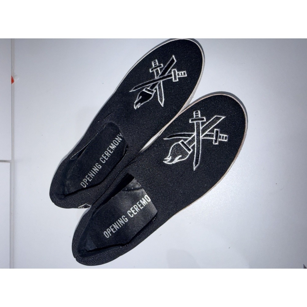 Opening Ceremony Cici Varsity Platform Slip On Sneakers Black Size 35 1